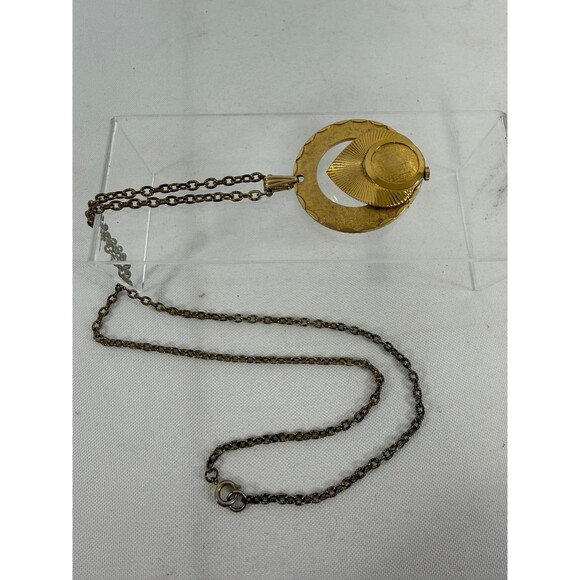 Jewelry - vintage Continental Antimagnetic pendant watch on a chain. Necklace Needs Batter